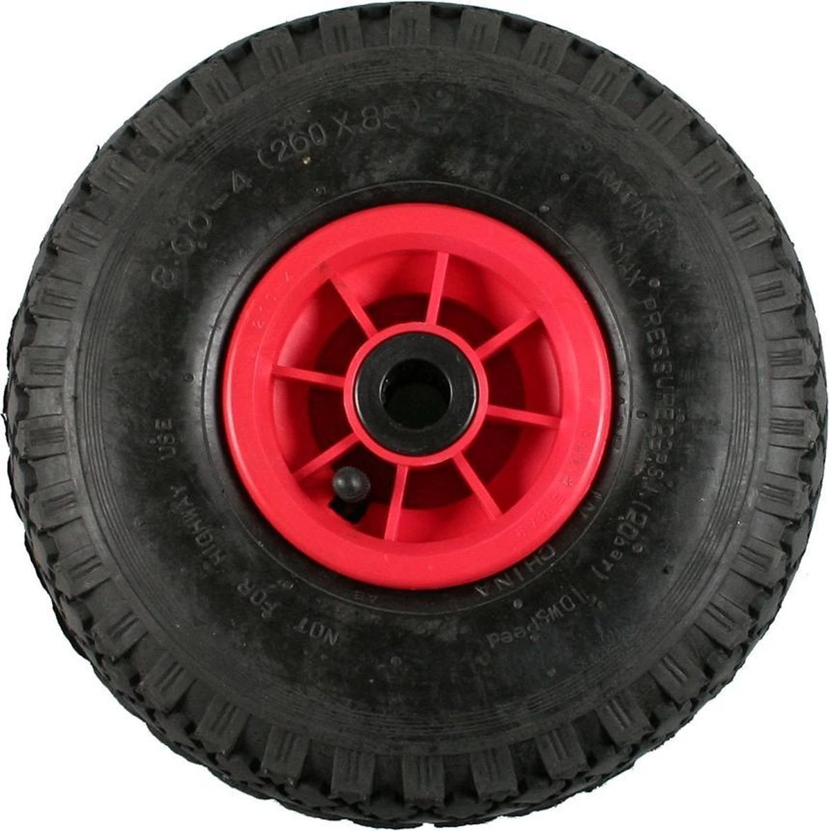 Benson Bolderkarwiel Steekwagenwiel Met Luchtband 3.00-4 | Asgatdiameter 20mm Rollager | Hoogte Wiel 26cm 4 Benson Bolderkarwiel Steekwagenwiel Met Luchtband 3.00-4 | Asgatdiameter 20mm Rollager | Hoogte Wiel 26cm - Afbeelding 2