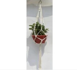 Merkloos Plantenhanger Macramé - Luxe Gevlochten Touw Katoen - 1 Stuk - Plantenpot Ophangen - Planthanger -Gardena Winkel 1200x1095 6