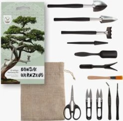 HappySeed Premium Bonsai Tool Kit - 13-delige Onderhoud Set - Gereedschap