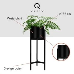 QUVIO Plantenstandaard Binnen - Inclusief Pot - Staande Plantenbak - Metaal - Bloempot - 22 X 22 X 60 Cm - Zwart 13 QUVIO Plantenstandaard Binnen - Inclusief Pot - Staande Plantenbak - Metaal - Bloempot - 22 X 22 X 60 Cm - Zwart -Gardena Winkel 1200x1200 2336