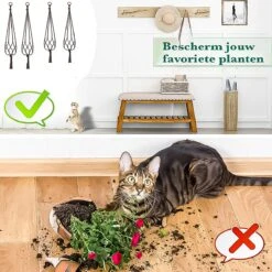 9 Stuks Zwart Macrame Plantenhangers - Boho Handgeweven Katoen Hangpot Voor Binnen/Buiten - Hangende Bloempot Met Kralen - Macramé Touw/Koord Hangplant Houder - Bohemian Wandhanger Decoratie - Plant Hanger - Verticale Tuin Bloempothouder Planthanger -Gardena Winkel 1200x1200 2395