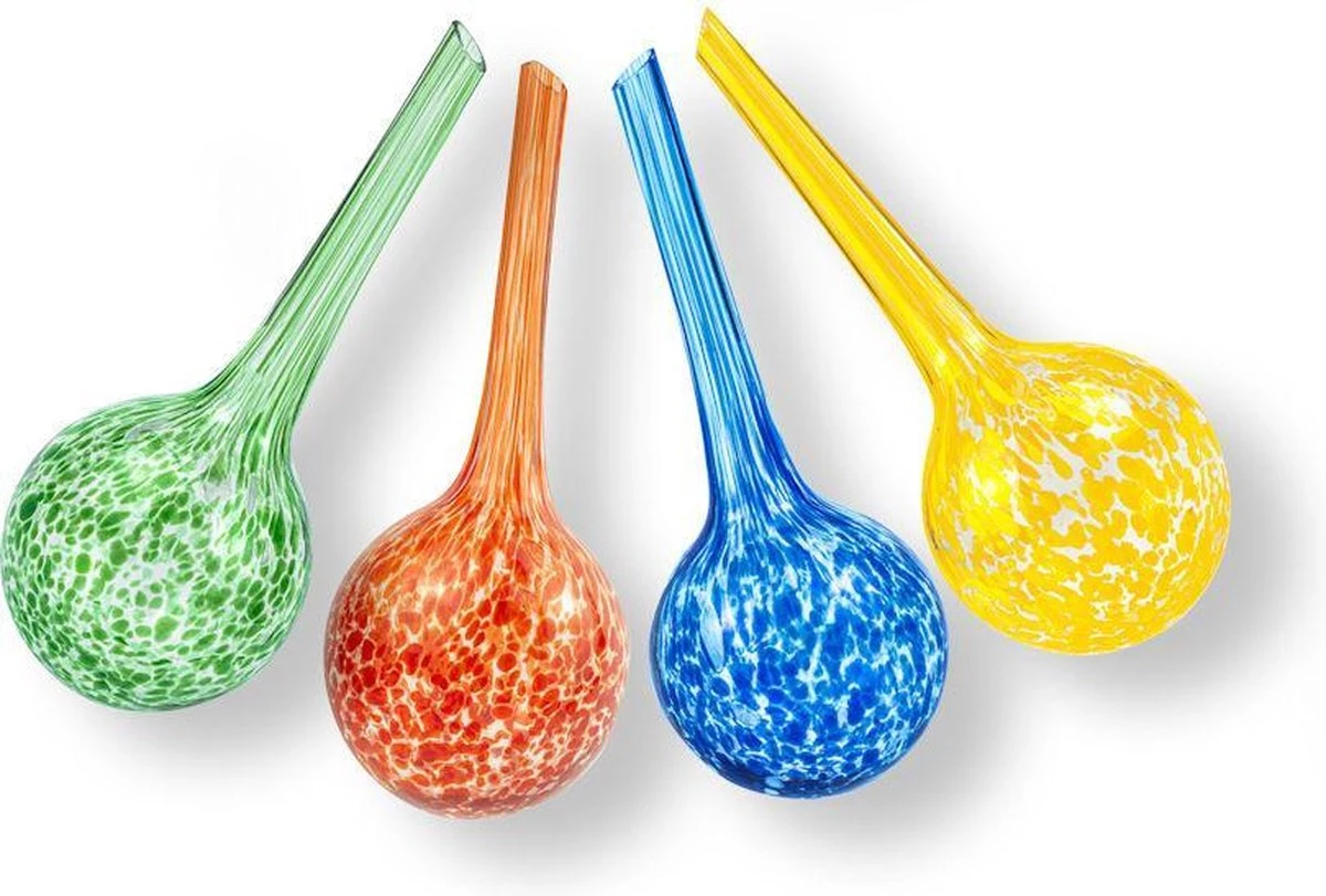 Merkloos Decopatent® 4 Stuks - Waterdruppelaar Voor Planten - Watergever - Glas - Waterbollen - Watergeefsysteem - Plantenbollen - Groen 4 Merkloos Decopatent® 4 Stuks - Waterdruppelaar Voor Planten - Watergever - Glas - Waterbollen - Watergeefsysteem - Plantenbollen - Groen - Afbeelding 2