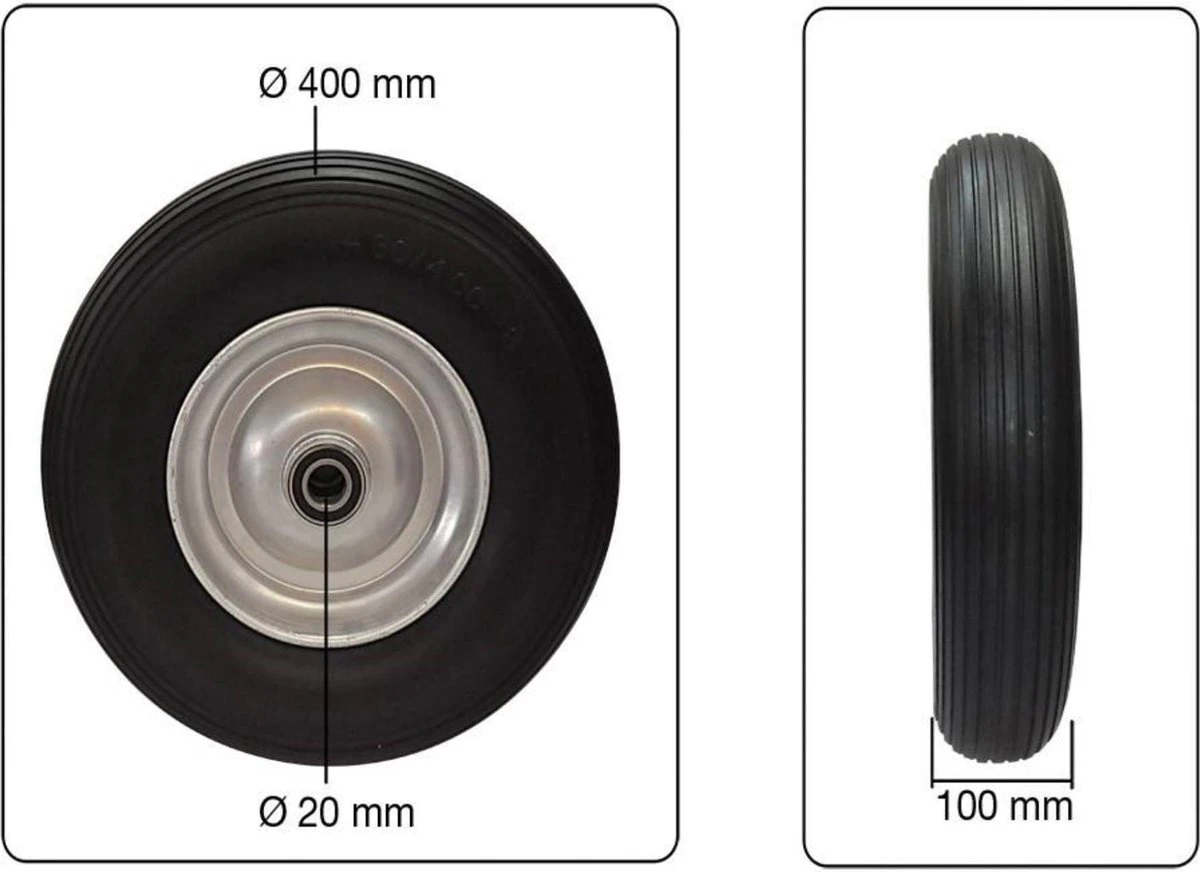 Benson Anti Lek Kruiwagenwiel 4.80 / 4.00-8 Mix Kleur 4 Benson Anti Lek Kruiwagenwiel 4.80 / 4.00-8 Mix Kleur - Afbeelding 2