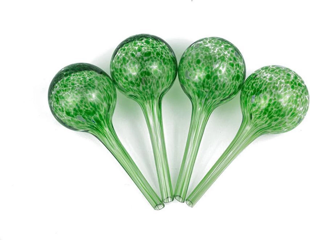Merkloos Decopatent® 4 Stuks - Waterdruppelaar Voor Planten - Watergever - Glas - Waterbollen - Watergeefsysteem - Plantenbollen - Groen 11 Merkloos Decopatent® 4 Stuks - Waterdruppelaar Voor Planten - Watergever - Glas - Waterbollen - Watergeefsysteem - Plantenbollen - Groen - Afbeelding 9