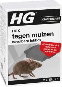 HGX Tegen Muizen Navulbare Lokbox - NL-0018191-0000 - 2 Stuks - Inclusief Lokpasta - Onbeperkt Navulbaar - Veilig