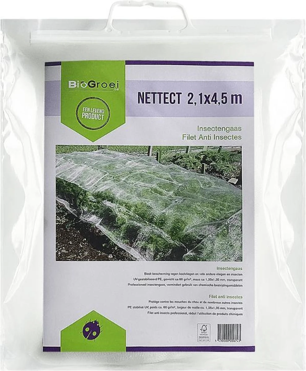Biogroei Nettect - Insectennet - Insectengaas Tegen Koolvliegen En Andere - 210 Cmx450 Cm 3 Biogroei Nettect - Insectennet - Insectengaas Tegen Koolvliegen En Andere - 210 Cmx450 Cm